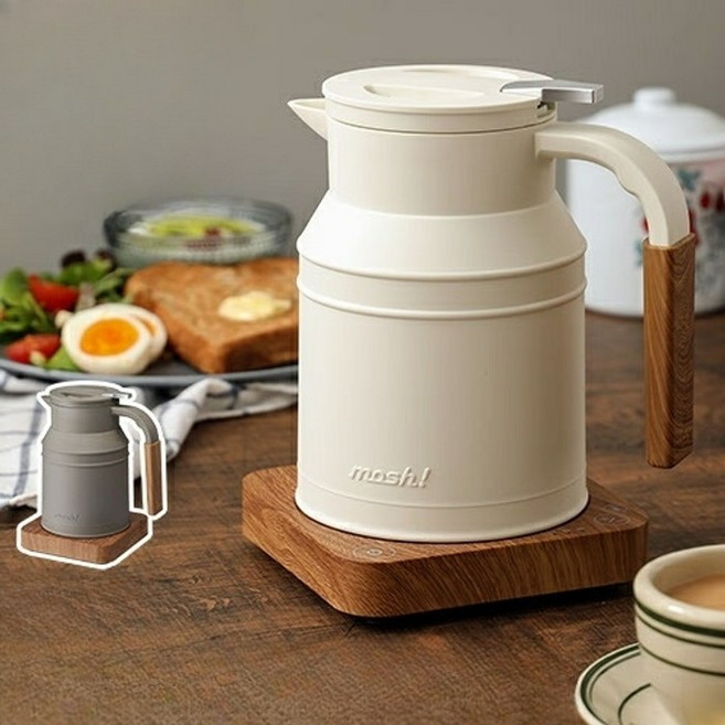 mosh 모쉬 전기포트 주전자 M-EK1, 브라운