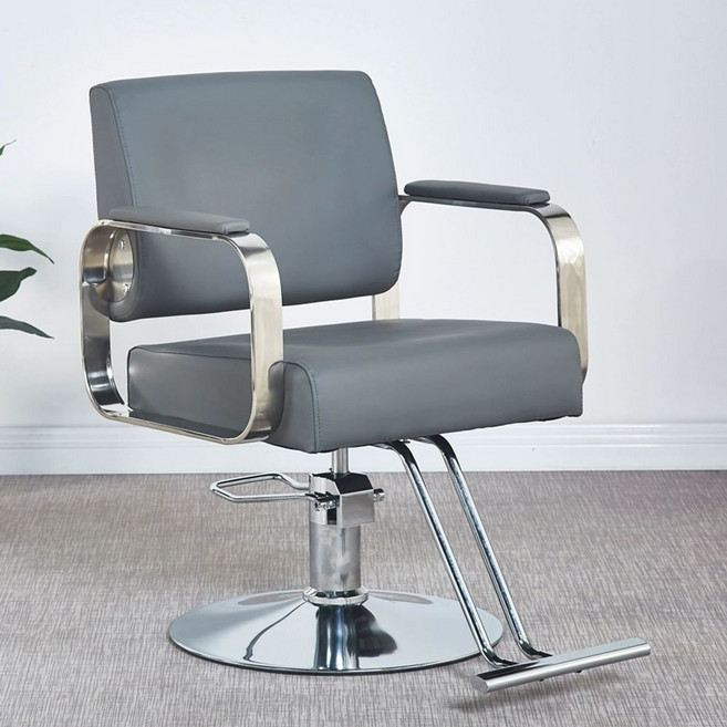 미용실 의자 미용실용 회전식 샵 이발 네일샵, 3)짙은 회색 전기 도금 디스크, 공식 표준