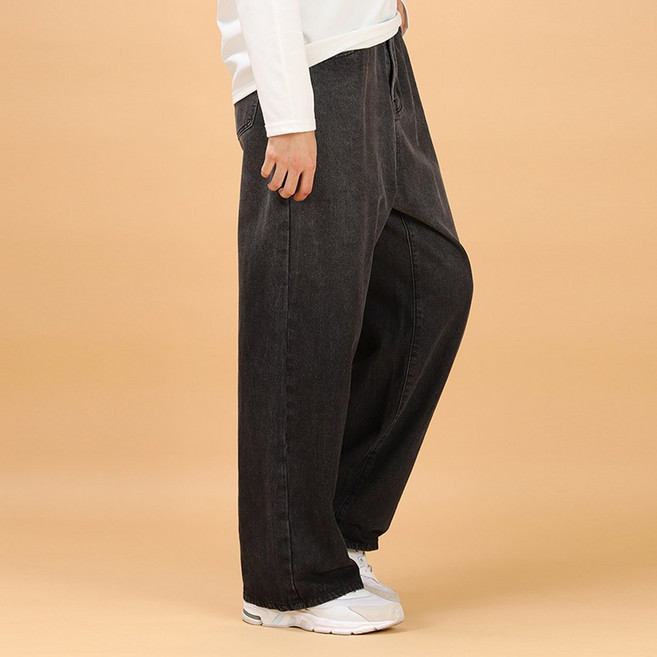 후앙스 빅사이즈 와이드 투톤 워싱 청바지 GZCP-4993