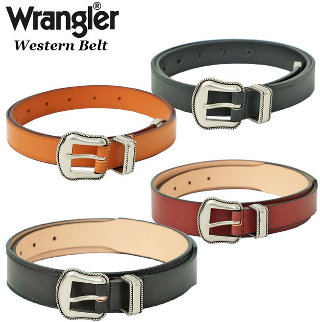 Wrangler 랭글러 소가죽 벨트 웨스턴 허리띠 일본제