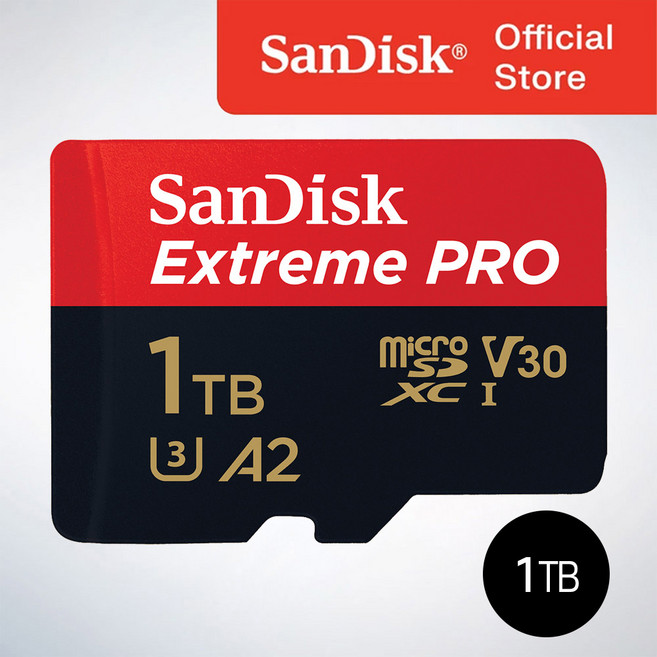 샌디스크코리아 공식인증정품 마이크로 SD 카드 익스트림 프로 QXCD 1TB ( SD 아답터 포함 ), 1개