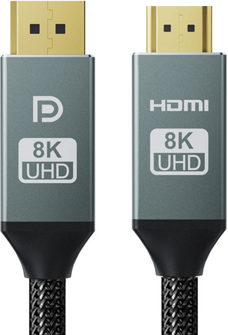 Soopii VESA 8K UHD 48Gbps DP to HDMI 2.1 단방향 변환 케이블 DH86 2m, 1개