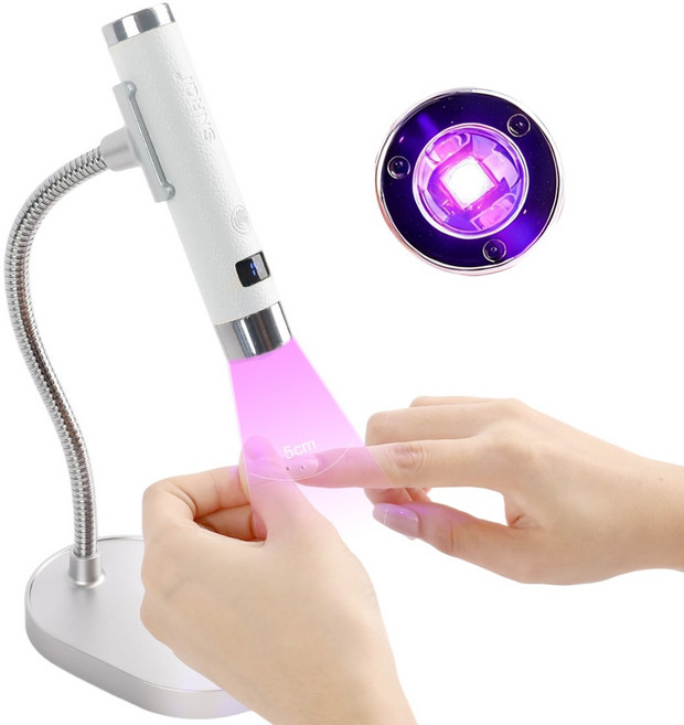 신형 AI 스마트 센서 소형 휴대용 핸디형 UV 경화 일자형 젤 네일 램프-스마트 센서, 1개, 화이트