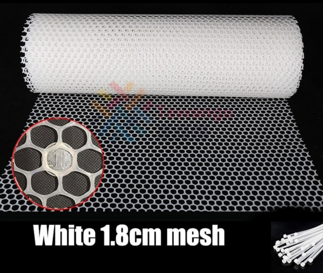 방묘문 펫도어 Tewango-떨어짐 방지 네트워크 고양이 애완동물 발코니 안전 울타리 DIY 플라스틱 메쉬 그물, 03 White 1.8cm MESH_01 0.5mx2m, 1개