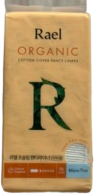 라엘 유기농 순면커버 초슬림 팬티라이너, 일반, 70개입, 21개