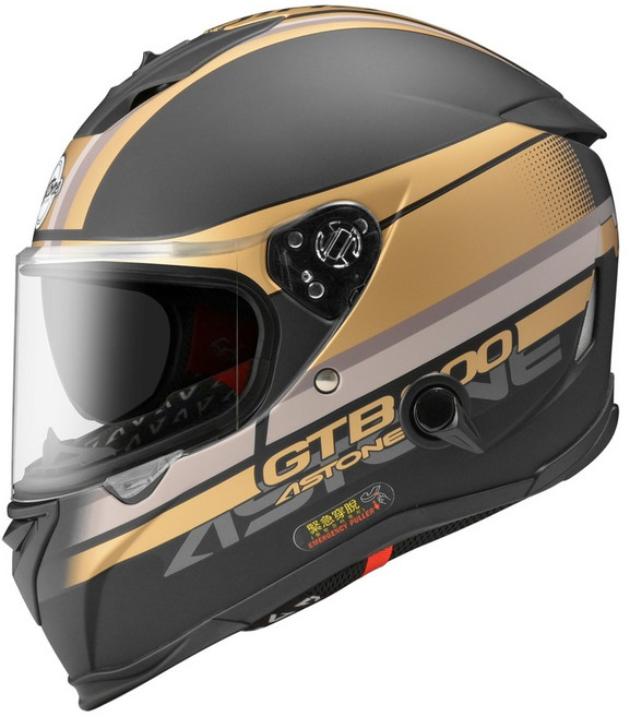 ASTONE GTB800 全罩式安全帽, 有貨XS~3XL請留言板詢問尺寸再下單謝謝, 平光黑金
