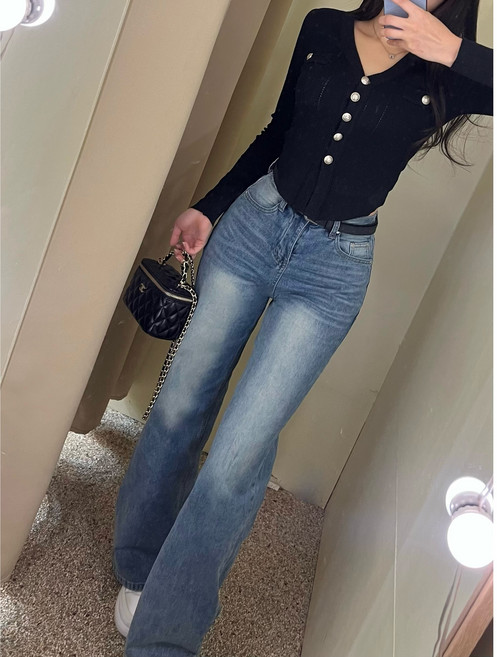 골반뽕 와이드 팬츠