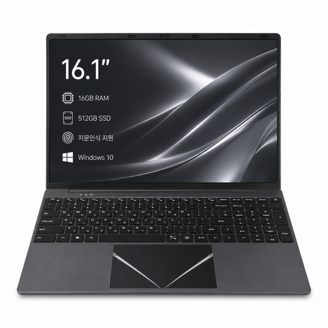 가성비 노트북 16인치 Intel i3-6006U 16GB 512GB SSD 윈도우10 지문인식 사무용 학습용 대화면 노트북, 스페이스 그레이, C01, WIN10