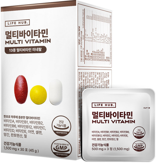라이프허브 멀티바이타민, 1개, 30회분
