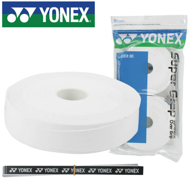 요넥스 그립 AC102EX [30개입] 배드민턴 테니스 스쿼시, 레드