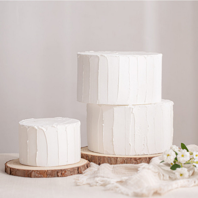 [데코봉봉] 생크림 케이크 모형 (무장식) 백일 돌 생일 파티 웨딩 케익