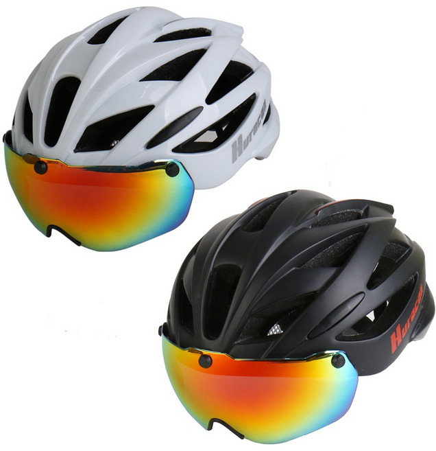 우라칸 고글 헬멧, 무광 블랙/레드, 1개