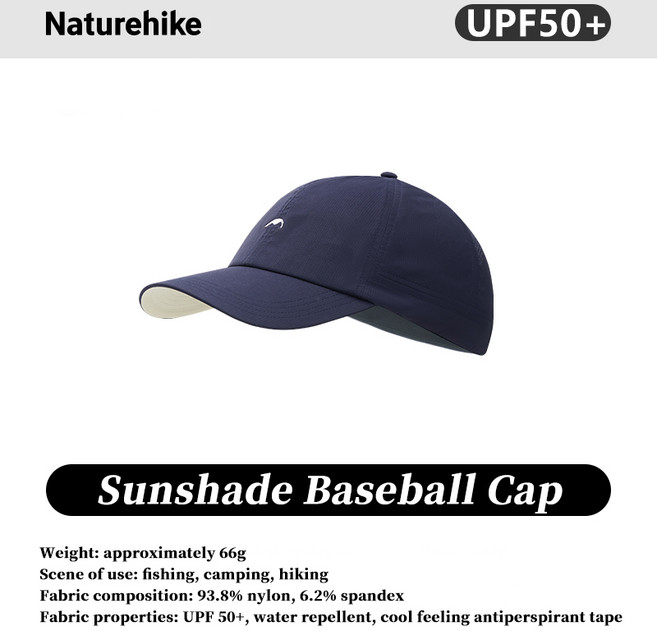 네이처하이크 야구 모자 하이킹 태양 UPF 50+ 초경량 접이식 패치워크 편지 여름 조절 가능한 통기성, 01 빠른, 03 Navy