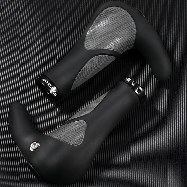 시그니처베이지 웨스트바이킹 자전거 핸들 그립 바 손잡이 교체 YPZ057, 다크그레이, 2개