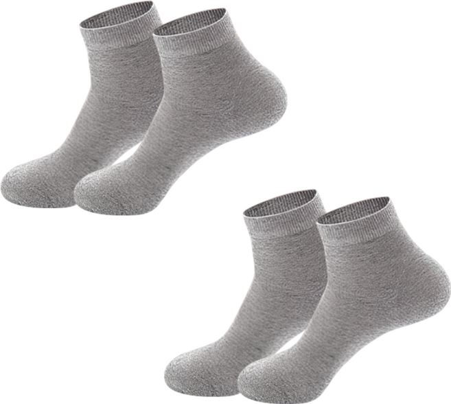 shopian 1+1 발 뒤꿈치 각질 실리콘 보습 양말, 스킨그레이+스킨그레이, 2세트