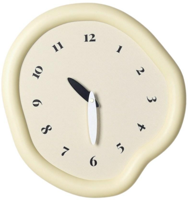 YAPOGI 예쁜 북유럽 특이한 무소음 거실 인테리어 벽시계, 베이지C29