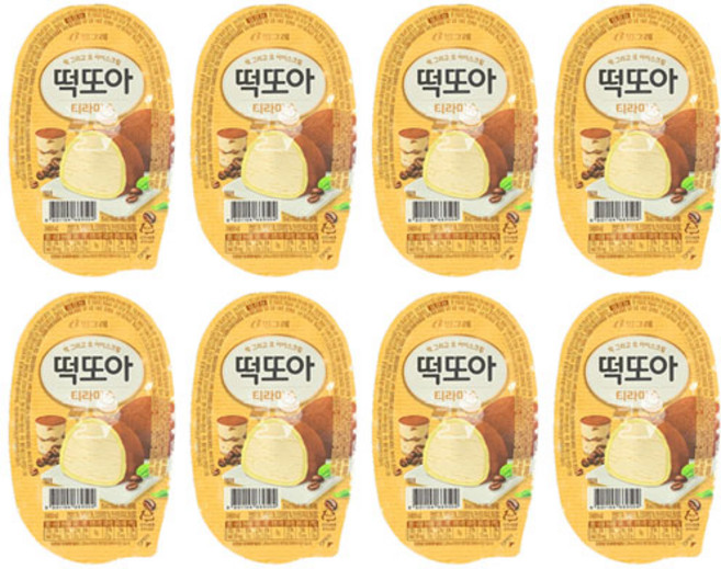 빙그레 떡또아 티라미수 24개입 코코아 크림치즈 커피 찰떡 아이스크림 간식용, 1박스, 85ml