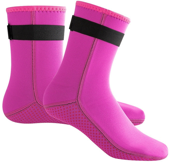 오리발 양말 물놀이 수영 아쿠아 반목 프리다이빙 핀 삭스, [04] L, 3MM 핑크, XL (270-275)