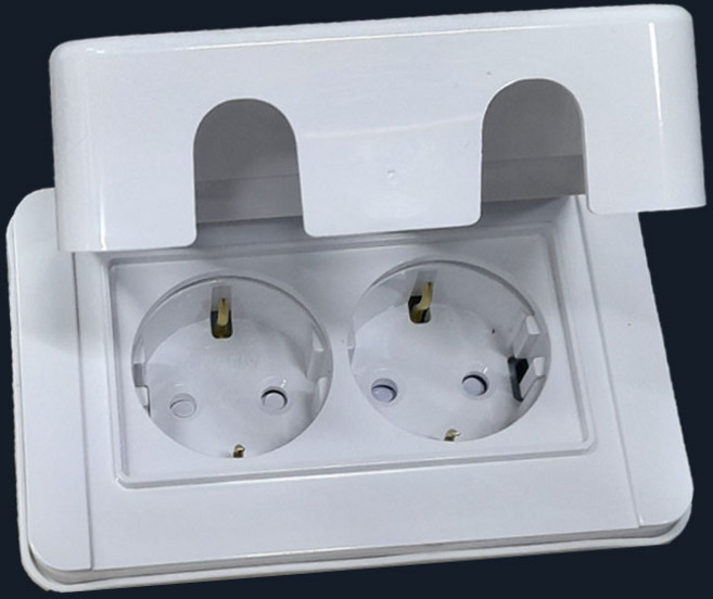 현대 스위치 콘센트 CATV MATV 전화매입 모듈라 보조대 노출박스 방우 배선기구, 방우2구콘센트(가로), 1개