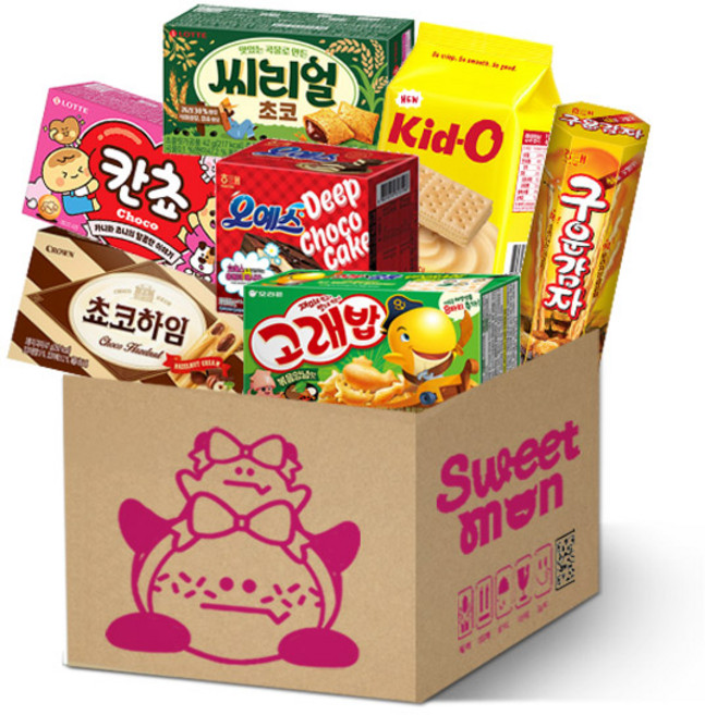 스윗몬 간식과자세트 ( 오예스+고래밥+칸쵸+씨리얼+구운감자+쵸코하임+키드오), 1개