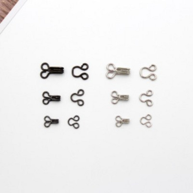 국산 걸고리 후크 신주후크, 블랙실버, 10개