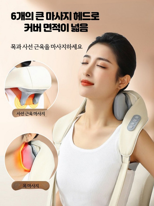 목어깨마사지기 리얼지압형 목어깨안마기 효도생신선물 어깨 손목 경추마사지기 온열 무선 승모근 지압기 가정용 휴대용 충전식 마사지기, 강력 클립 마사지기 그레이, 단일 모델