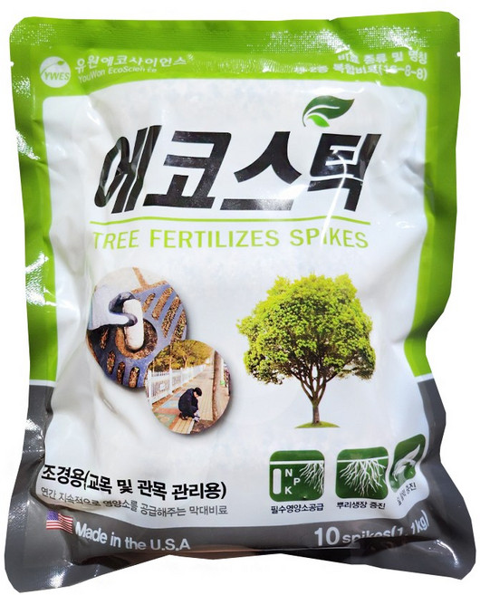 에코스틱110g - 수목 나무 전용비료 식물영양제 나무비료 정원 소나무, 1개