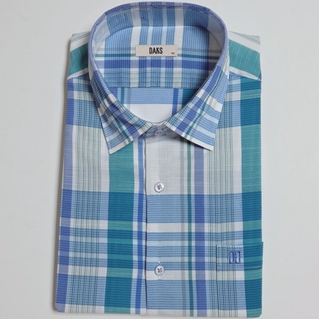 닥스 간절기 체크 반팔 셔츠