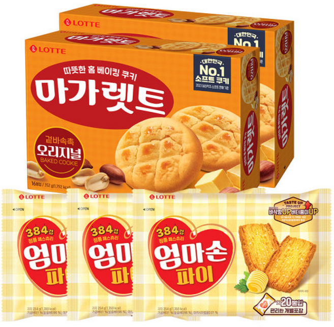 엄마손파이 + 마가렛트, 3개, 254g