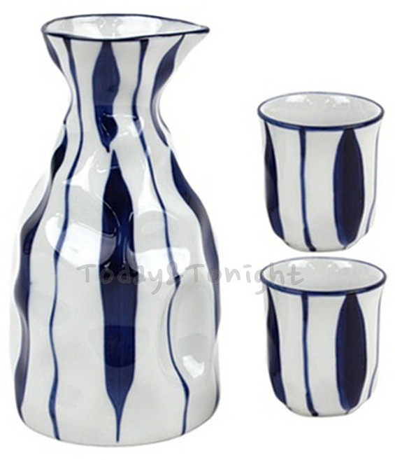 ATT 도자기 독구리 350ml+술잔 (2개) 사케병 도꾸리 이자카야 일본 술병 술잔 사케잔 MY59012E1703, 도자기 독구리 + 술잔 2개, 1세트