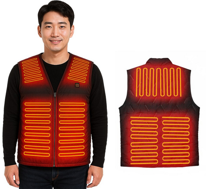 1+1 히트가드 스마트 USB 발열조끼 온열 열선 패팅 열 조끼