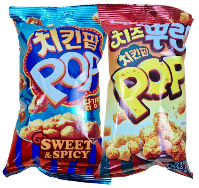 오리온 치킨팝 닭강정+치즈뿌린 치킨팝, 130g, 1세트