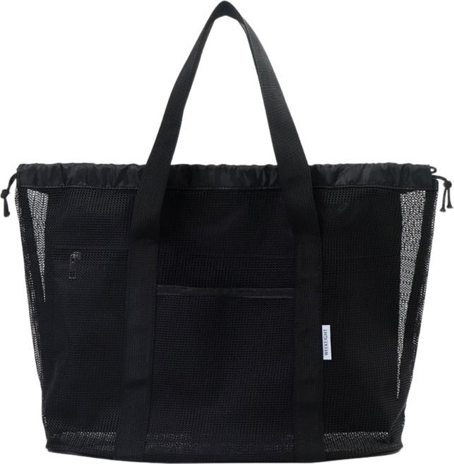 온세미몰 3분컷 쾌속건조 물빠지는 다용도 메쉬 목욕 수영 가방, 블랙