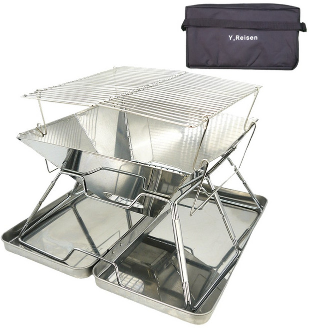 영라이즌 접이식 캠핑 화로대 대형 + 가방 세트, 1세트