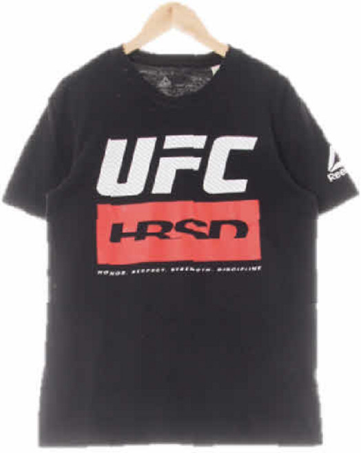 8206 리복 블랙 프린팅 면혼방 UFC반팔티 [L]