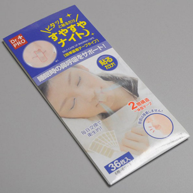 입벌림 방지 꿀잠 일회용 숙면 호흡 코골이 붙이는 밴드 36개입, 1개