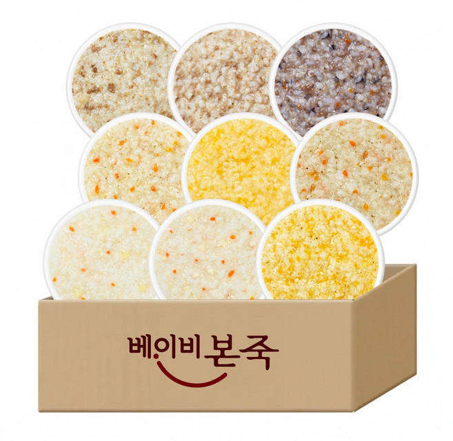 [베이비본죽] 냉장 후기 이유식 골고루세트(1) 9종 9팩(9~11개월), 1세트, 180g, 냉장 후기 골고루세트(1) 9종 9팩