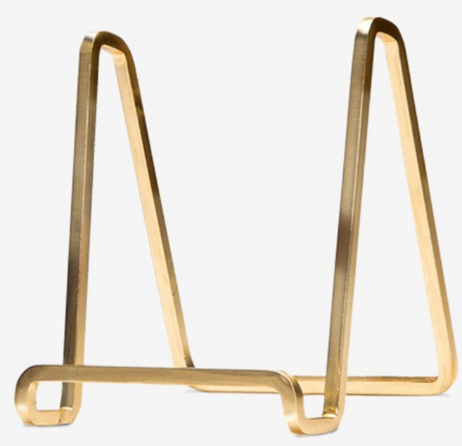 스테레오모노 와이어스탠드 빈티지 메탈 액자 LP 거치대, 매트골드, 1개