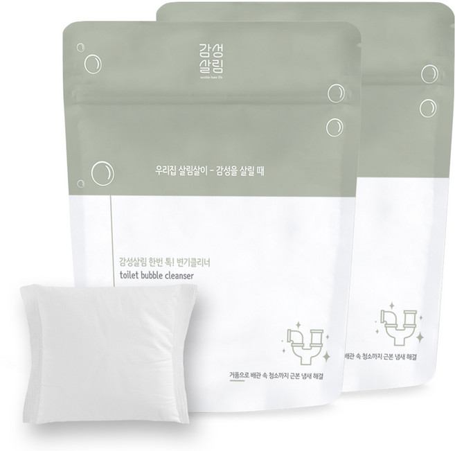감성살림 한번톡! 화장실 변기세정제 배수관까지 완벽 세척, 8개, 40g