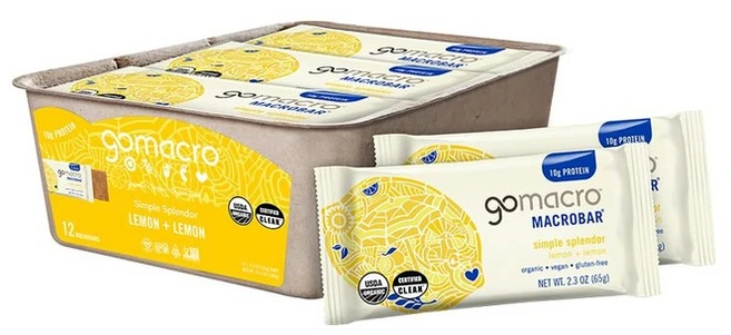 고마크로 매크로바 유기농 비건 스낵바 - 체리 + 베리2.0온스 바 12개 카운트, 8 Lemon + Lemon, 56g - 쿠팡