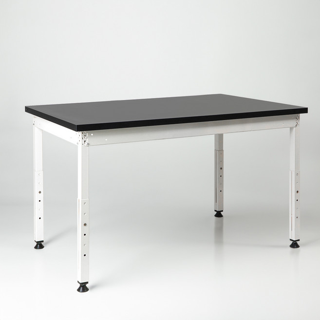 도디스 철제 작업대 작업다이 택배 목공 포장 작업대 다용도 작업 테이블, 블랙 합판 + 아이보리 프레임