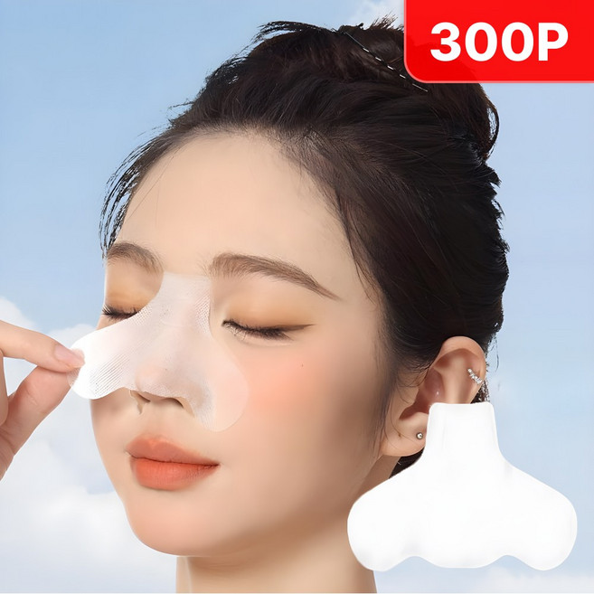 로니베이 코팩 화장솜 대용량 코모양 시트 스킨팩, 300개, 화이트