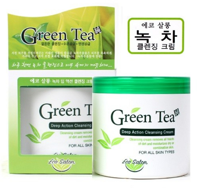 에코살롱(Eco Salon) 녹차 딥 액션 클린징 크림 450ml, 16개
