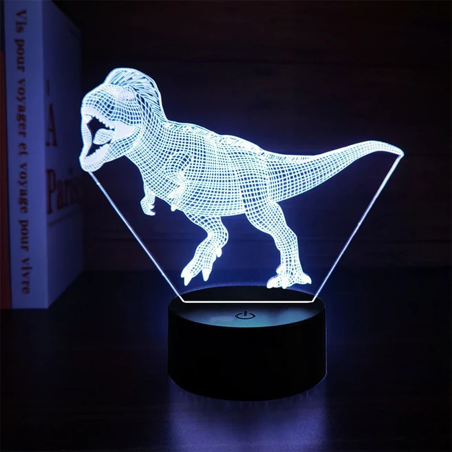 무드등 줄조명 인테리어 간접 LED 무선 조명등 수면 우주빔 램프 공룡 3D LED 야간 조명 어린이를위한 어린, 02 Black Base No Remote, 08 Dinosaur 18