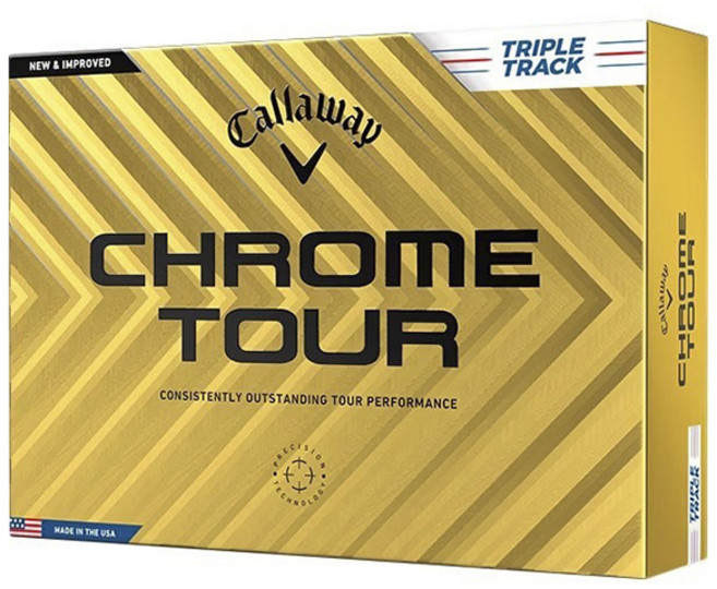 Callaway 卡拉威 CHROME TOUR 24三層高爾夫球 12顆入, 白色, 12顆, 1盒