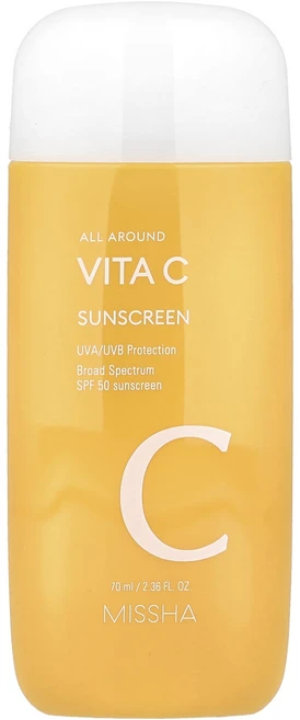 특별한효과 Missha 올 어라운드 Vita C 자외선 차단제 SPF 50 70ml(2.36fl oz) 곧일시품절됩니다, Missha올어라운드VitaC자외선차단제SPF5070m - 쿠팡