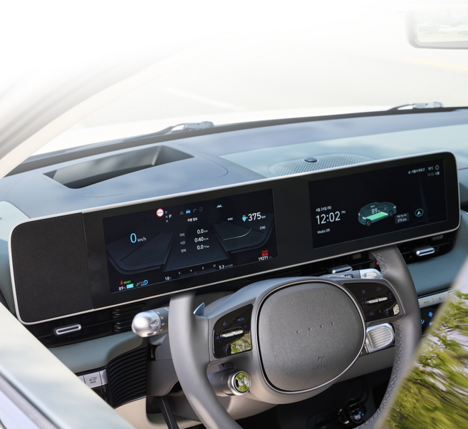 초기형 아이오닉5 LCD 클러스터 커버세트, 1세트, 판넬커버 - 딥블랙