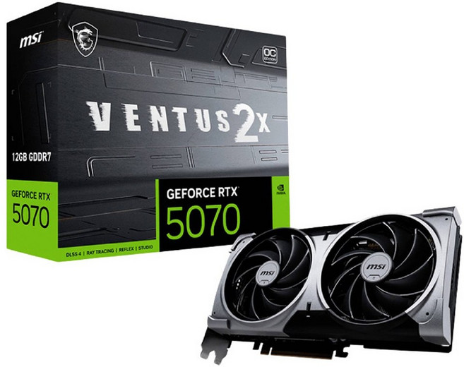 msi 微星 GeForce RTX 5070 VENTUS 2X OC 12GB, 單一商品
