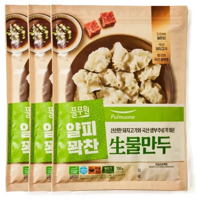 풀무원식품 얄피꽉찬 생물만두 3개 250g, 1개