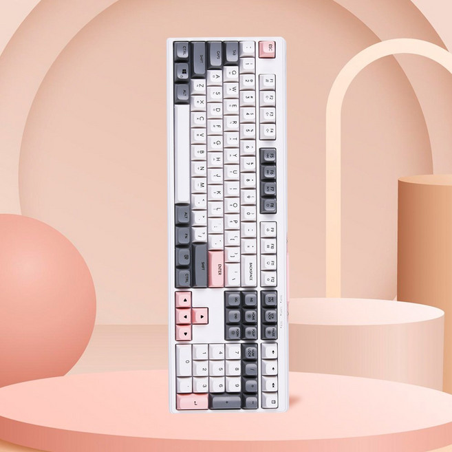 몬스타기어 가츠 X108 워크마스터 5세대 멤브레인 보글보글 저소음 키보드, 피치 요거트